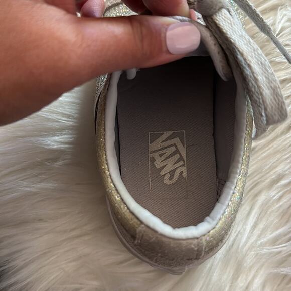 Vans | Silver Glitter Shoes Size 1.0 - Picture 8 of 11
